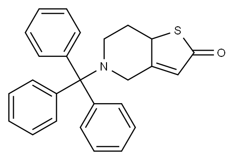 5,6,7,7a-Tetrahydro-5-(triphenylmethyl)thieno[3,2-c]pyridinone Structure