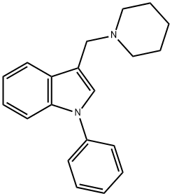 1-Phenyl-3-(piperidinomethyl)indole Structure