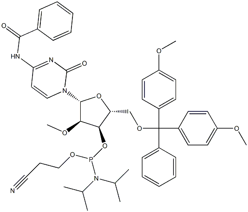 N-blocked-5'-O-DMT-2'-O-Me CED cytosine phosphoramidite Structure