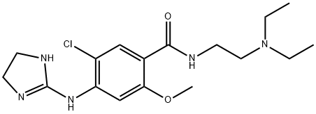 Benzamide, 5-chloro-N-(2-(diethylamino)ethyl)-4-((4,5-dihydro-1H-imida zol-2-yl)amino)-2-methoxy- Structure