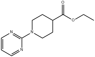 1-PYRIMIDIN-2-YL-PIPERIDINE-4-CARBOXYLIC ACID ETHYL ESTER Structure