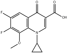 1-Cyclopropyl-6,7-difluoro-1,4-dihydro-8-methoxy-4-oxo-3-quinolinecarboxylic acid Structure