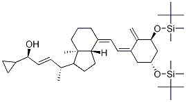 (1S,4R,E)-4-((1R,3aS,7aR,E)-4-((Z)-2-((3S,5R)-3,5-bis((tert-butyldiMethylsilyl)oxy)-2-Methylenecyclohexylidene)ethylidene)-7a-Methyloctahydro-1H-inden-1-yl)-1-cyclopropylpent-2-en-1-ol Structure