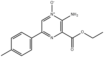 3-Amino-6-(4-methylphenyl)pyrazinecarboxylicacidethylester-4-oxide Structure