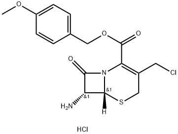 7-AMINO-3-CHLOROMETHYL-3-CEPHEM-4-CARBOXYLIC ACID P-METHOXYBENZYL ESTER, HYDROCHLORIDE Structure