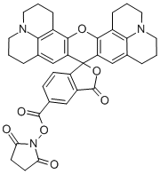 5(6)-CARBOXY-X-RHODAMINE-N-HYDROXYSUCCINIMIDE ESTER Structure