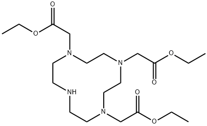 1,4,7-Tris(ethoxycarbonylmethyl)-1,4,7,10-tetraazacyclododecane Structure