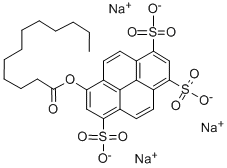 8-DODECANOYLOXYPYRENE-1,3,6-TRISULFONIC ACID TRISODIUM SALT Structure