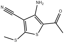 5-ACETYL-4-AMINO-2-(METHYLTHIO)THIOPHENE-3-CARBONITRILE Structure