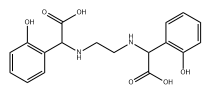 Ethylenediamine-N,N'-bis((2-hydroxyphenyl)acetic acid) Structure