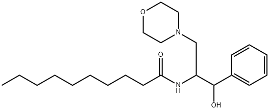 D,L-THREO-1-PHENYL-2-DECANOYLAMINO-3-MORPHOLINO-1-PROPANOL HCL Structure