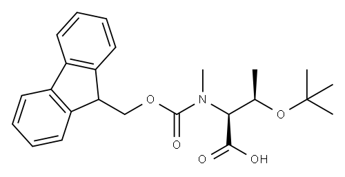 N-Fmoc-N-Methyl-O-tert-butyl-L-threonine Structure