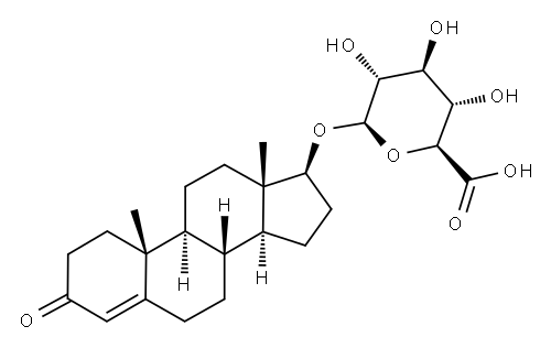 17BETA-HYDROXY-4-ANDROSTEN-3-ONE 17-D-GLUCURONIDE Structure