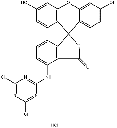 6-([4,6-DICHLOROTRIAZIN-2-YL]AMINO)FLUORESCEIN HYDROCHLORIDE Structure