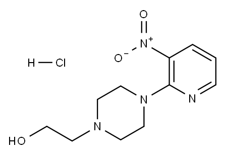 [1-(3-Nitropyridin-2-yl)piperazin-4-yl]ethanolhydrochloride Structure
