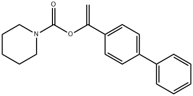 1-[1,1'-Biphenyl]-4-ylethenyl Ester 1-Piperidinecarboxylic Acid Structure