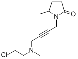 N-(4-((2-Chloroethyl)methylamino)-2-butynyl)-5-methyl-2-pyrrolidone Structure