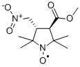 trans-3-Methoxycarbonyl-2,2,5,5-tetramethyl-4-nitromethyl-pyrrolidin-1-oxyl Structure
