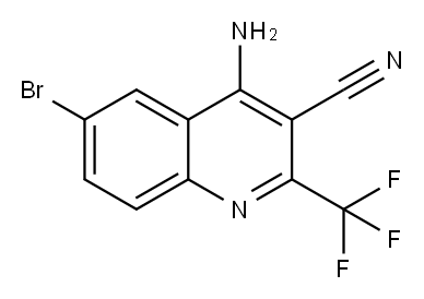 4-Amino-6-bromo-2-(trifluoromethyl)quinoline-3-carbonitrile Structure