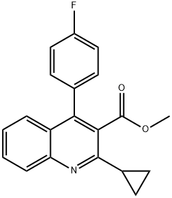 Methyl 4-(4'-fluorophenyl)-2-(cyclopropyl)-3-quinolinecarboxylate Structure