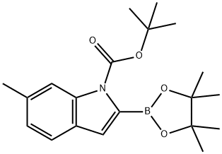 1-BOC-6-methylindole-2-boronic acid, pinacol ester Structure