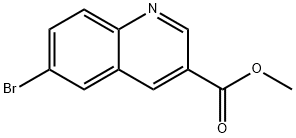 3-Quinolinecarboxylic acid, 6-broMo-, Methyl ester Structure