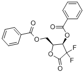 2-Deoxy-2,2-difluoro-D-erythro-pentafuranous-1-ulose-3,5-dibenzoate Structure