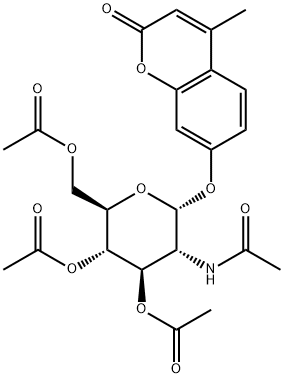 4-Methylumbelliferyl2-acetamido-3,4,6-tri-O-acetyl-2-deoxy-b-D-glucopyranoside Structure
