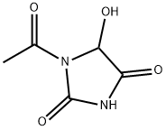 2,4-Imidazolidinedione, 1-acetyl-5-hydroxy- (9CI) Structure
