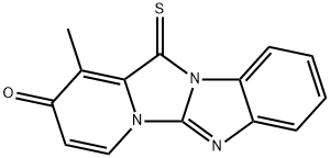 1-Methyl-12-thioxopyrido[1,2,3,4]imidazole-[1,2-a]benzimidazole-2(12H)-one Structure