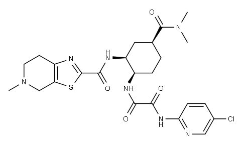 EthanediaMide, N1-(5-chloro-2-pyridinyl)-N2-[(1R,2S,4S)-4-[(diMethylaMino)carbonyl]-2-[[(4,5,6,7-tetrahydro-5-Methylthiazolo[5,4-c]pyridin-2-yl)carbonyl]aMino]cyclohexyl]- Structure