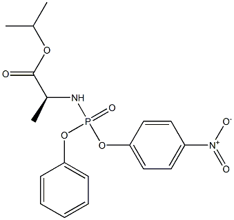 N-[(S)-(4-Nitrophenoxy)phenoxyphosphinyl]-L-alanine 1-Methylethyl ester Structure