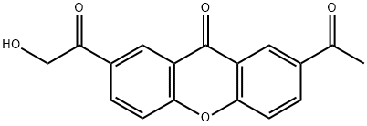 2-hydroxyacetyl-7-acetylxanthone Structure