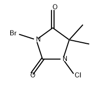 3-Bromo-1-chloro-5,5-dimethylhydantoin Structure