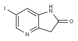 2H-Pyrrolo[3,2-b]pyridin-2-one,1,3-dihydro-6-iodo- Structure