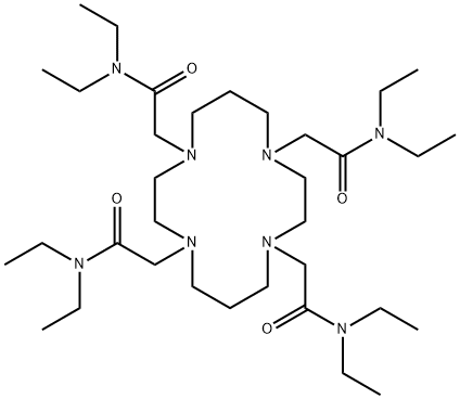 1,4,8,11-Tetrakis(diethylaminocarbonylmethyl)-1,4,8,11-tetraazacyclotetradecane Structure