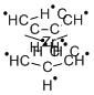 Bis(cyclopentadienyl)dimethylzirconium Structure