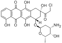 14-chlorocarubicin Structure