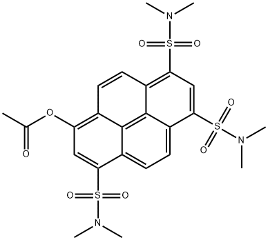 8-ACETOXY-N,N,N',N',N'',N''-HEXAMETHYLPYRENE-1,3,6-TRISULFONAMIDE Structure