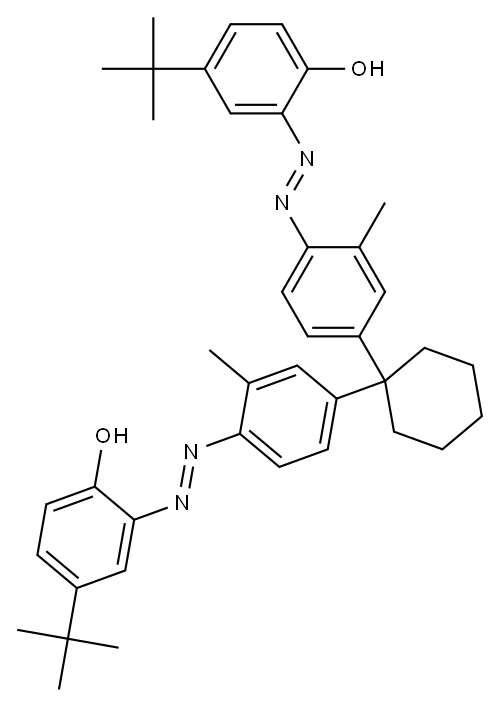 2,2'-[cyclohexylidenebis[(2-methyl-4,1-phenylene)azo]]bis[4-tert-butylphenol] Structure