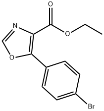 ETHYL 5-(4'-BROMOPHENYL)-1,3-OXAZOLE-4-CARBOXYLATE Structure