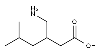 3-(Aminomethyl)-5-methylhexanoic acid Structure