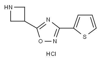 5-Azetidin-3-yl-3-(2-thienyl)-1,2,4-oxadiazole hydrochloride Structure