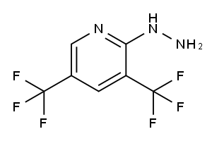 2-hydrazino-3,5-bis(trifluoromethyl)pyridine Structure
