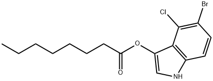 5-BROMO-4-CHLORO-3-INDOLYL CAPRYLATE Structure