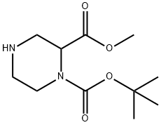 N-Boc-piperazine-2-carboxylic acid methyl ester Structure
