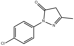 1-(4-Chlorophenyl)-3-methyl-2-pyrazolin-5-one Structure