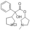 1-Methyl-3-(a-cyclopentylmandeloyloxy)pyrrolidinehydrochloride Structure