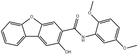 N-(2,5-Dimethoxyphenyl)-2-hydroxydibenzofuran-3-carboxamide Structure