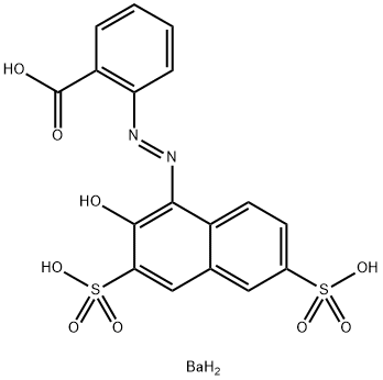 barium(2+) hydrogen 2-[(2-hydroxy-3,6-disulphonato-1-naphthyl)azo]benzoate Structure